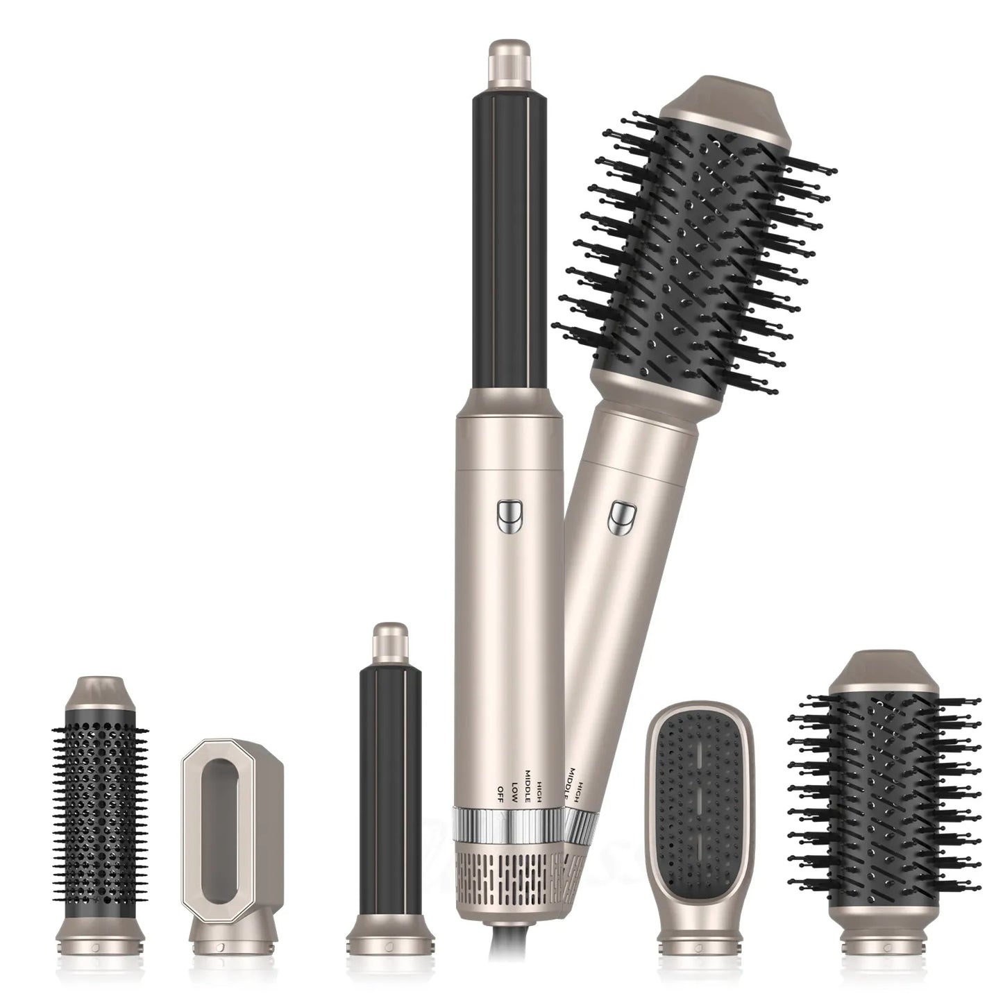 6 In 1 Hair Dryer Brush and Volumizer with Detachable Negative Ion