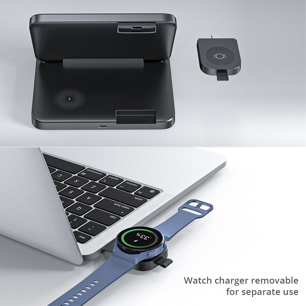 Bonola Foldable Wireless Charger 3 in 1 Station for Samsung Z Fold 3/Z Flip4