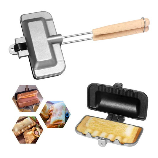 Double-Sided Non-Stick Foldable Sandwich Frying Pan Grill