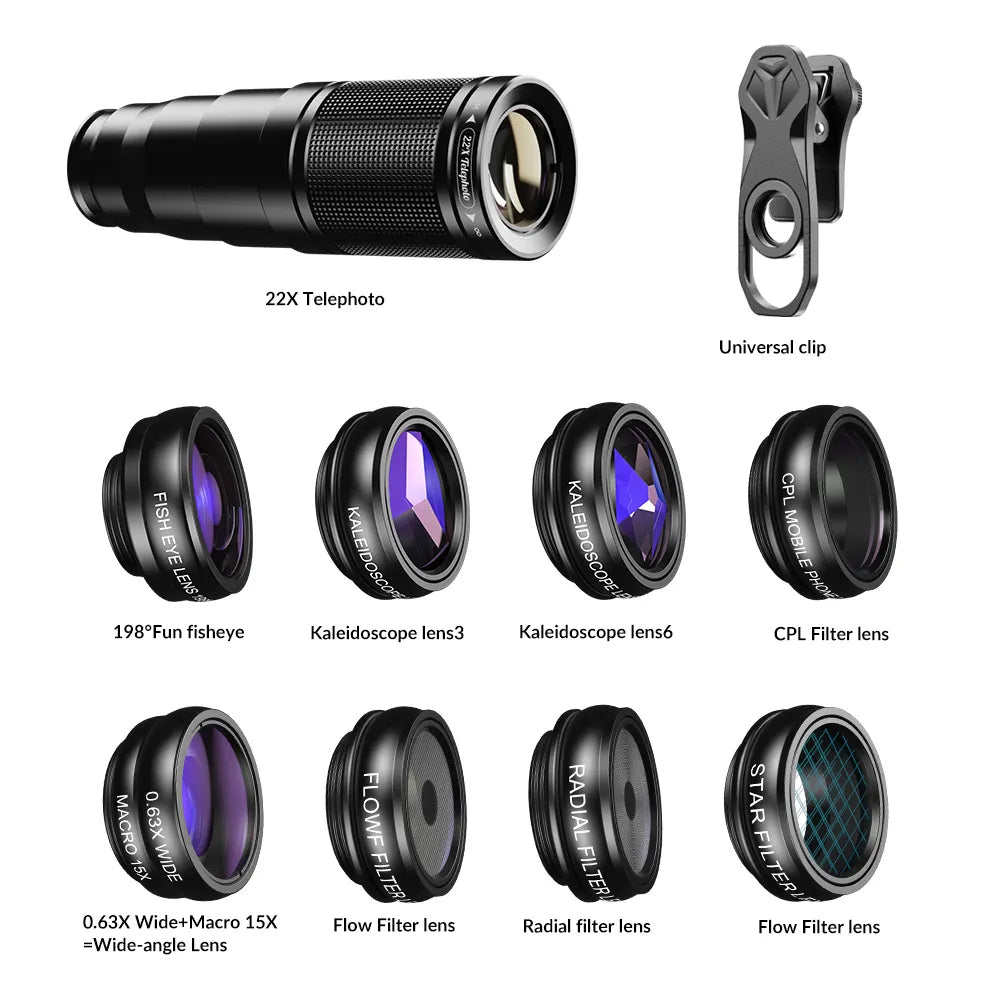 APEXEL Telescope Zoom Kit | Mobile Phone Lens Kit | Low Cost Stuff